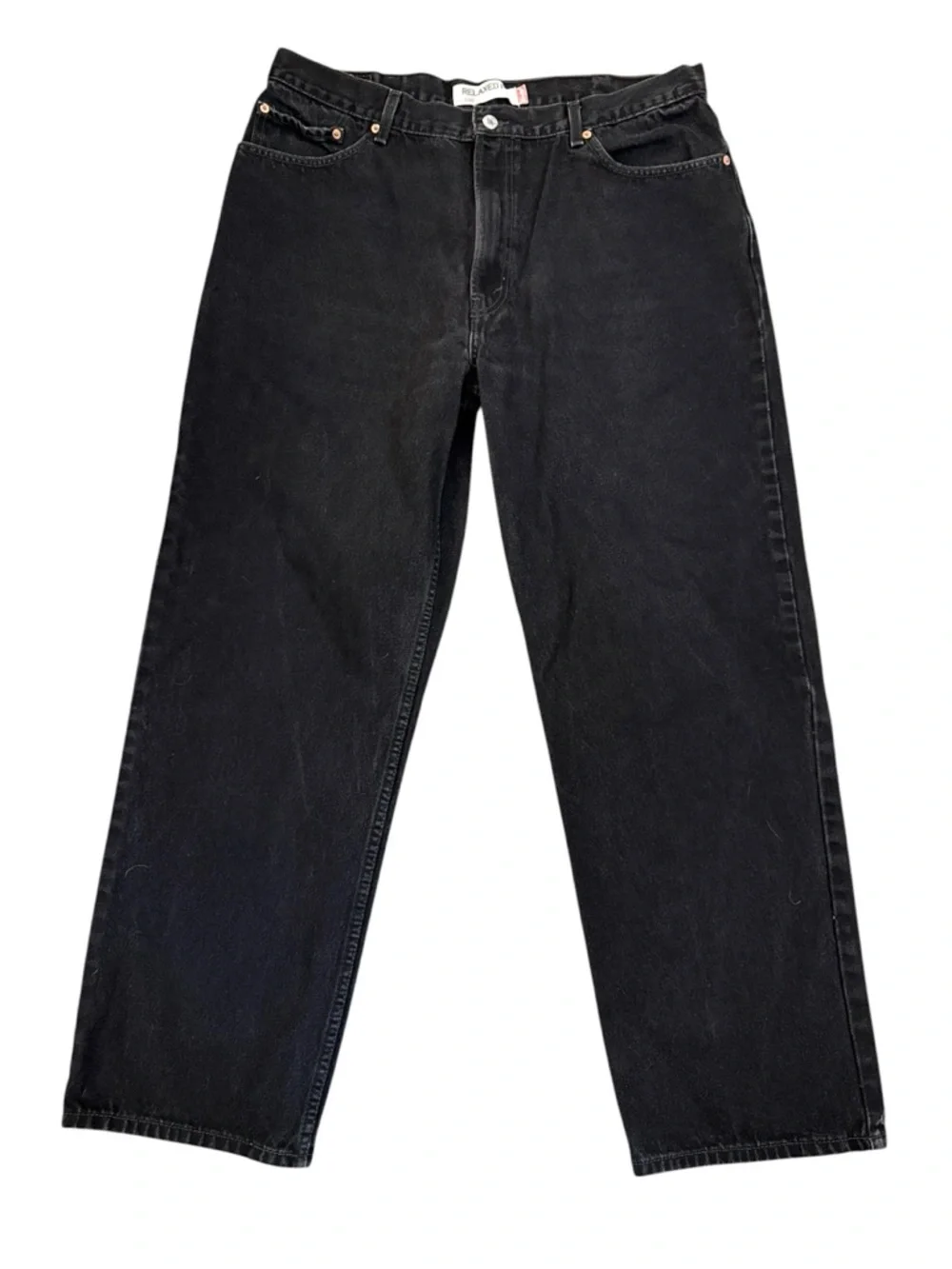 Vintage 2006 Levi’s 550 Relaxed Fit Black Jeans 40x32 Fits 36x30 Y2K Dad Denim